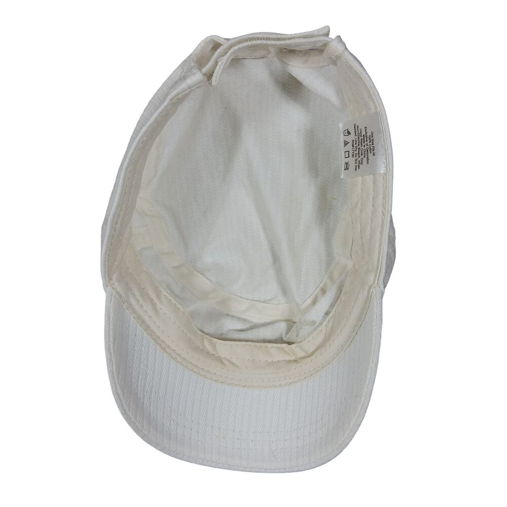 Y2K Target Cap White with Gold Free Spirit Graphics Adjustable Backing - Picture 3 of 6